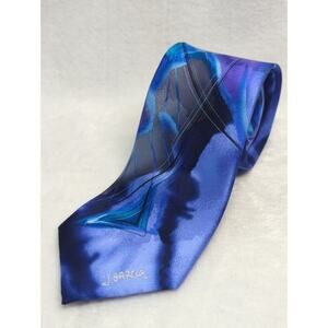 J. Garcia Neck Tie Abstract Brush Strokes Blue‎ Jerry Garcia Swirl Work Office